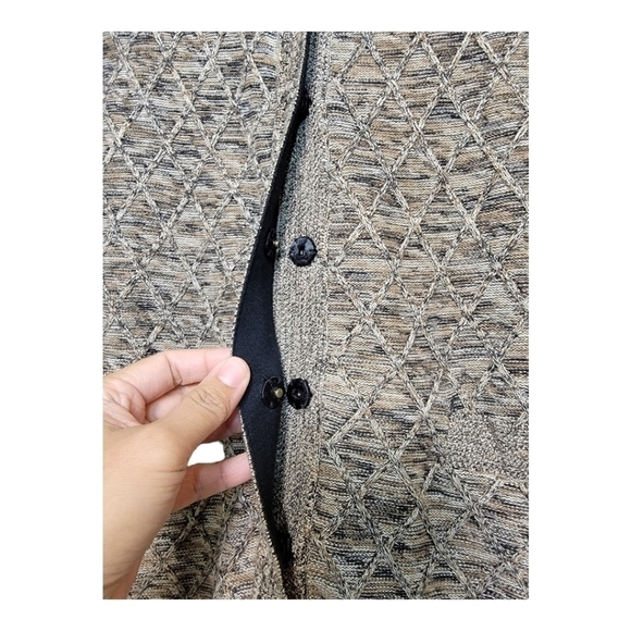  JONES NEW YORK SIGNATURE SNAP BUTTON UP SWEATER - Picture 3 of 8